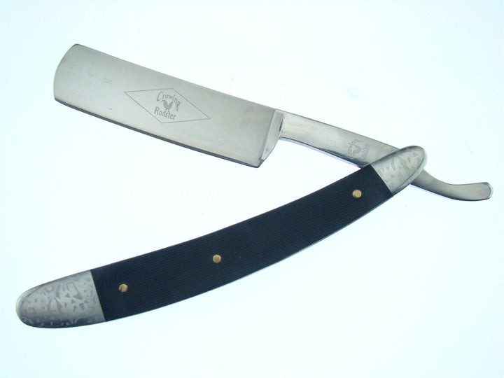 Black G-10 Handle Straight Razor - Tophatter's Army Products & Self De ...