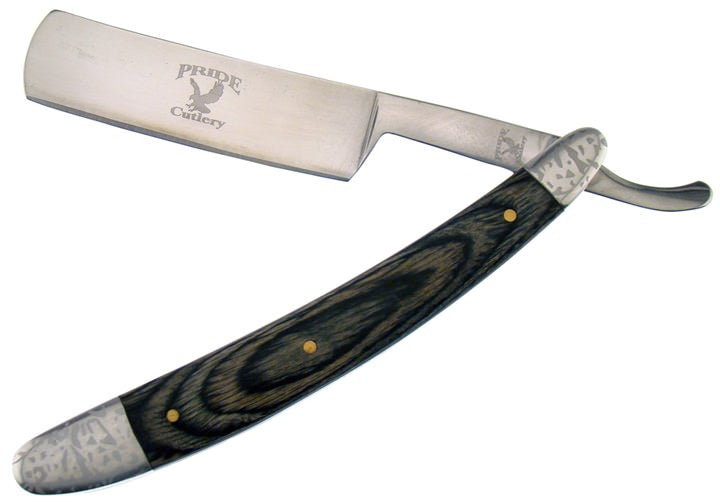 Dark Wood Handle Straight Razor - TOPHATTER'S ARMORY DEALS Collectible Weapons - Tophatter Daily Deals