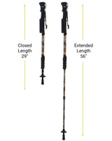 Zap Hike 'n' Strike Stun Gun with Flashlight Hiking Staff Black or Orange Folding Hiking Staffs - Tophatter Daily Deals