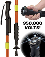 Zap® Hike 'n' Strike Stun Gun with Flashlight Hiking Staff - Orange or Black Folding Hiking Staffs - Tophatter Daily Deals