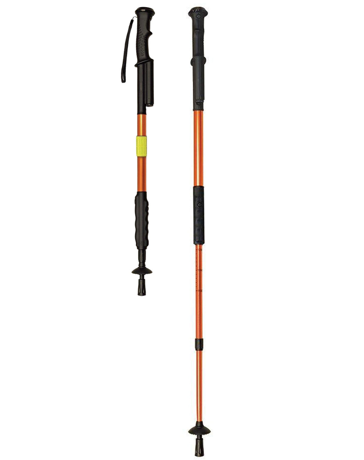 Zap Hike 'n' Strike Stun Gun with Flashlight Hiking Staff Black or Orange Folding Hiking Staffs - Tophatter Daily Deals