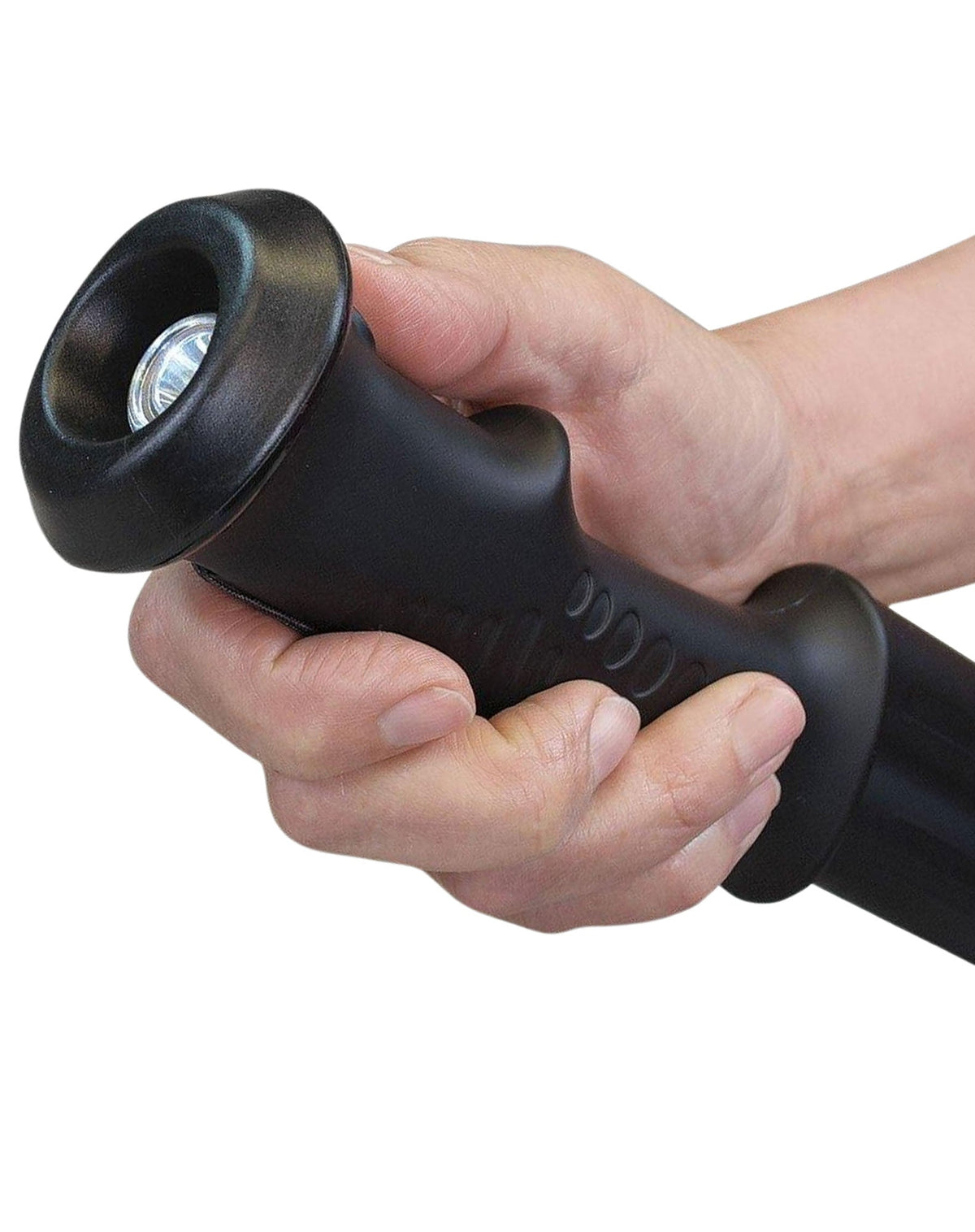 Zap Hike 'n' Strike Stun Gun with Flashlight Hiking Staff Black or Orange Folding Hiking Staffs - Tophatter Daily Deals