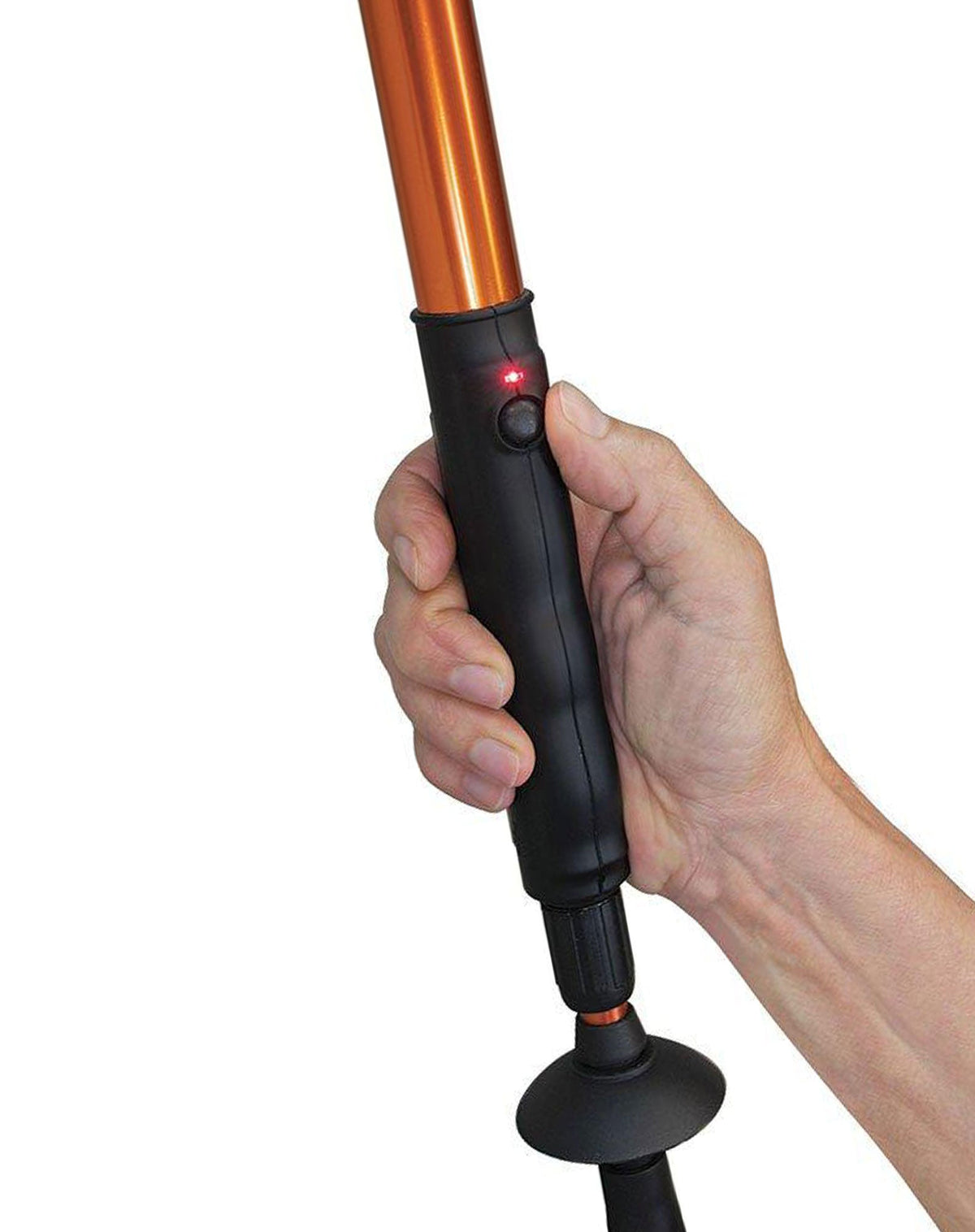 Zap Hike 'n' Strike Stun Gun with Flashlight Hiking Staff Black or Orange Folding Hiking Staffs - Tophatter Daily Deals