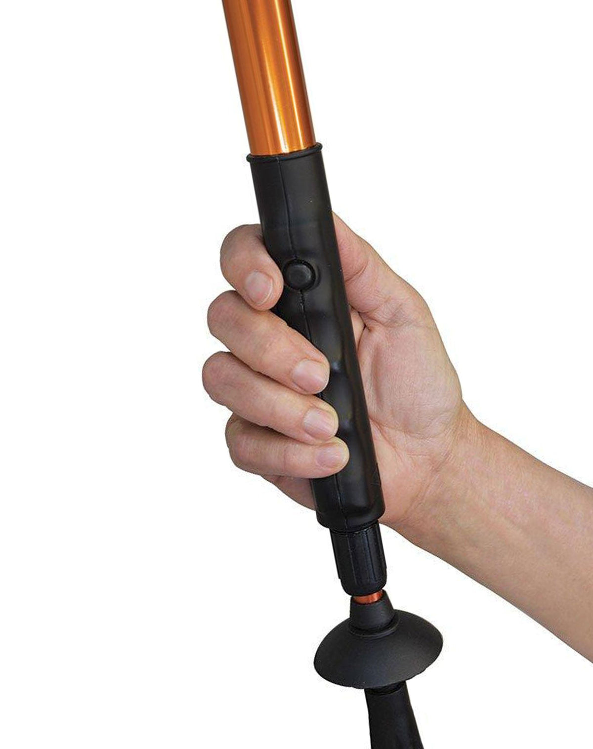 Zap Hike 'n' Strike Stun Gun with Flashlight Hiking Staff Black or Orange Folding Hiking Staffs - Tophatter Daily Deals