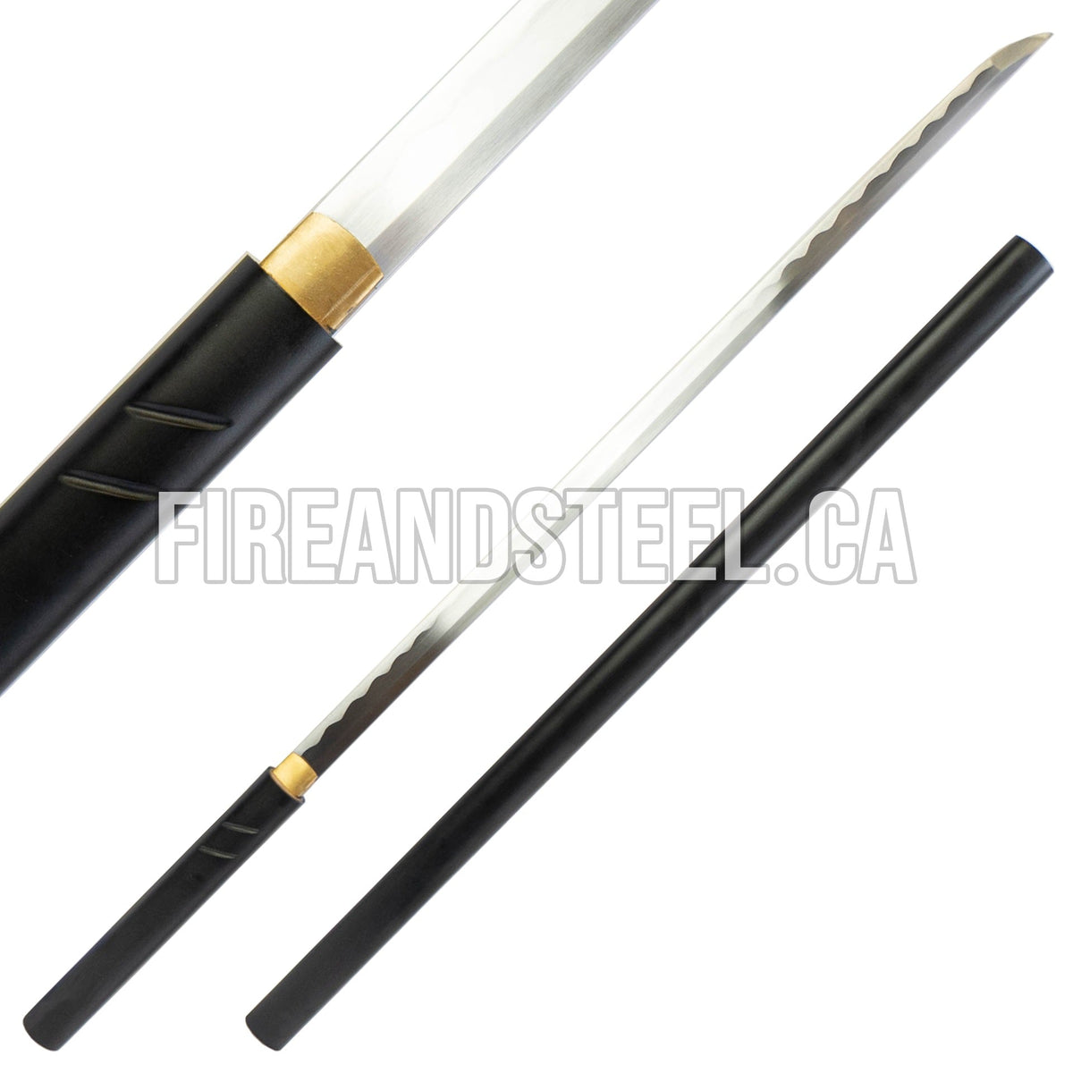 Zatoichi's Straight Shirasaya (Battle Ready) Black Movie Sword - Tophatter Daily Deals
