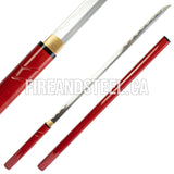 Zatoichi's Straight Shirasaya (Battle Ready) Blood Red Movie Sword - Tophatter Daily Deals