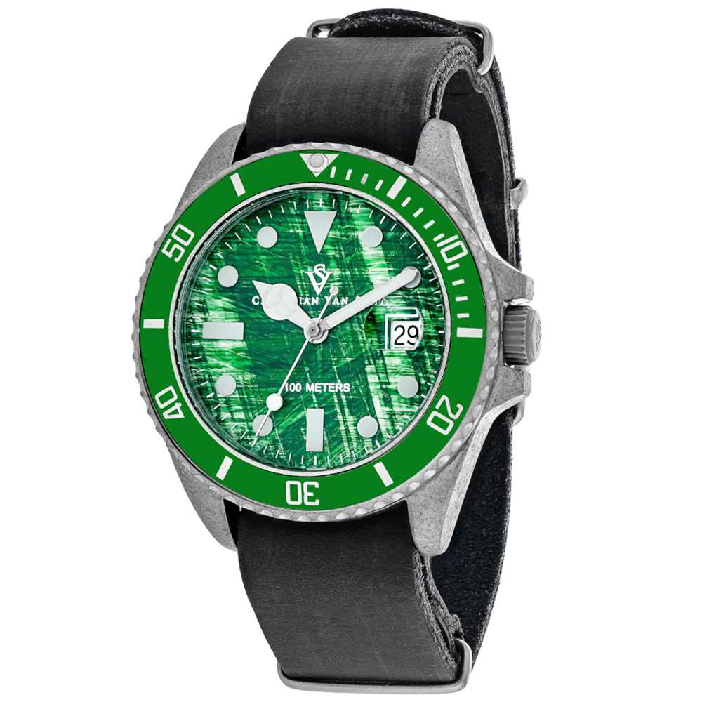 Christian Van Sant Men's Montego Vintage // CV5202B Green Watches - Tophatter Daily Deals