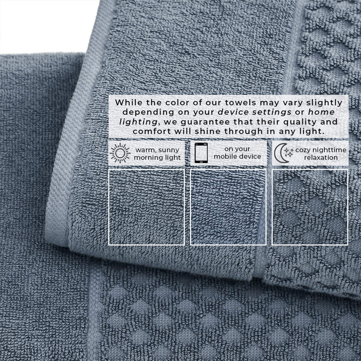 Cotton Diamond Waffle Weave Bath Towel Set - Grayson Collection Bath - Tophatter Daily Deals
