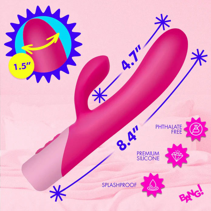 Clit Tapping Vibrating Rabbit (Pink) – Flexible Silicone Rabbit Vibrator > Vibrators > Ladies > Rabbit - Tophatter Daily Deals