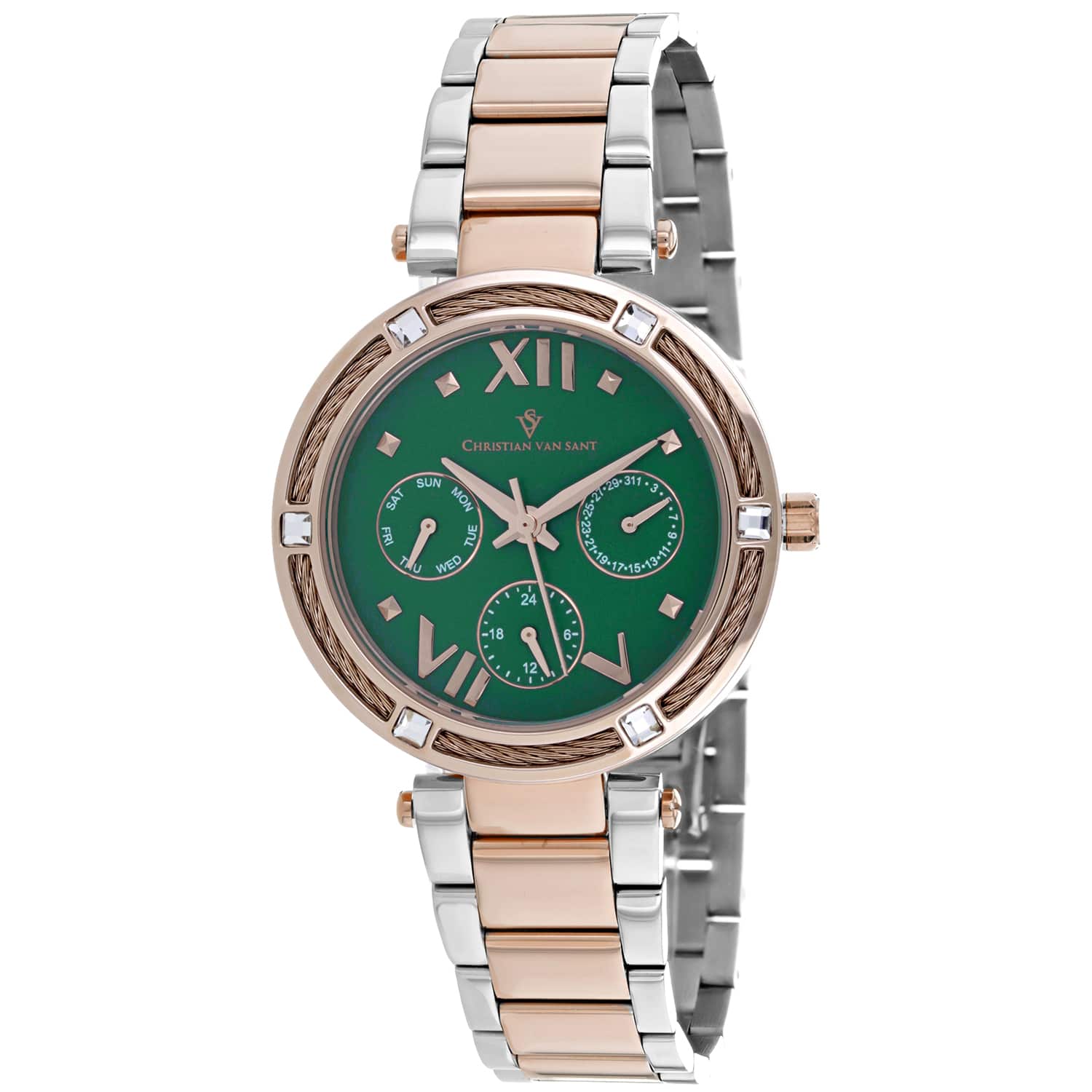 Christian Van Sant Women's Sienna // CV1825 Green Watches - Tophatter Daily Deals