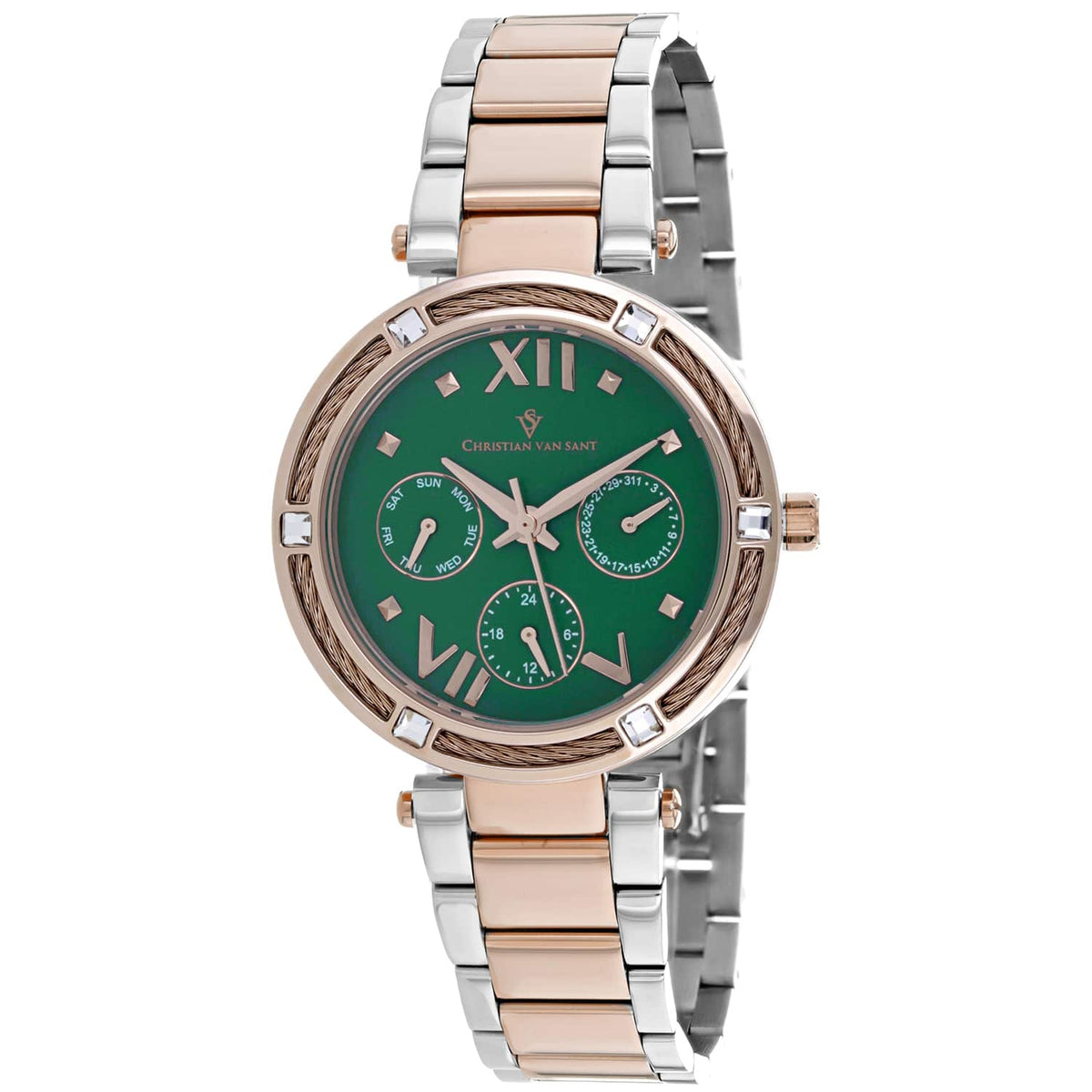 Christian Van Sant Women's Sienna // CV1825 Green Watches - Tophatter Daily Deals