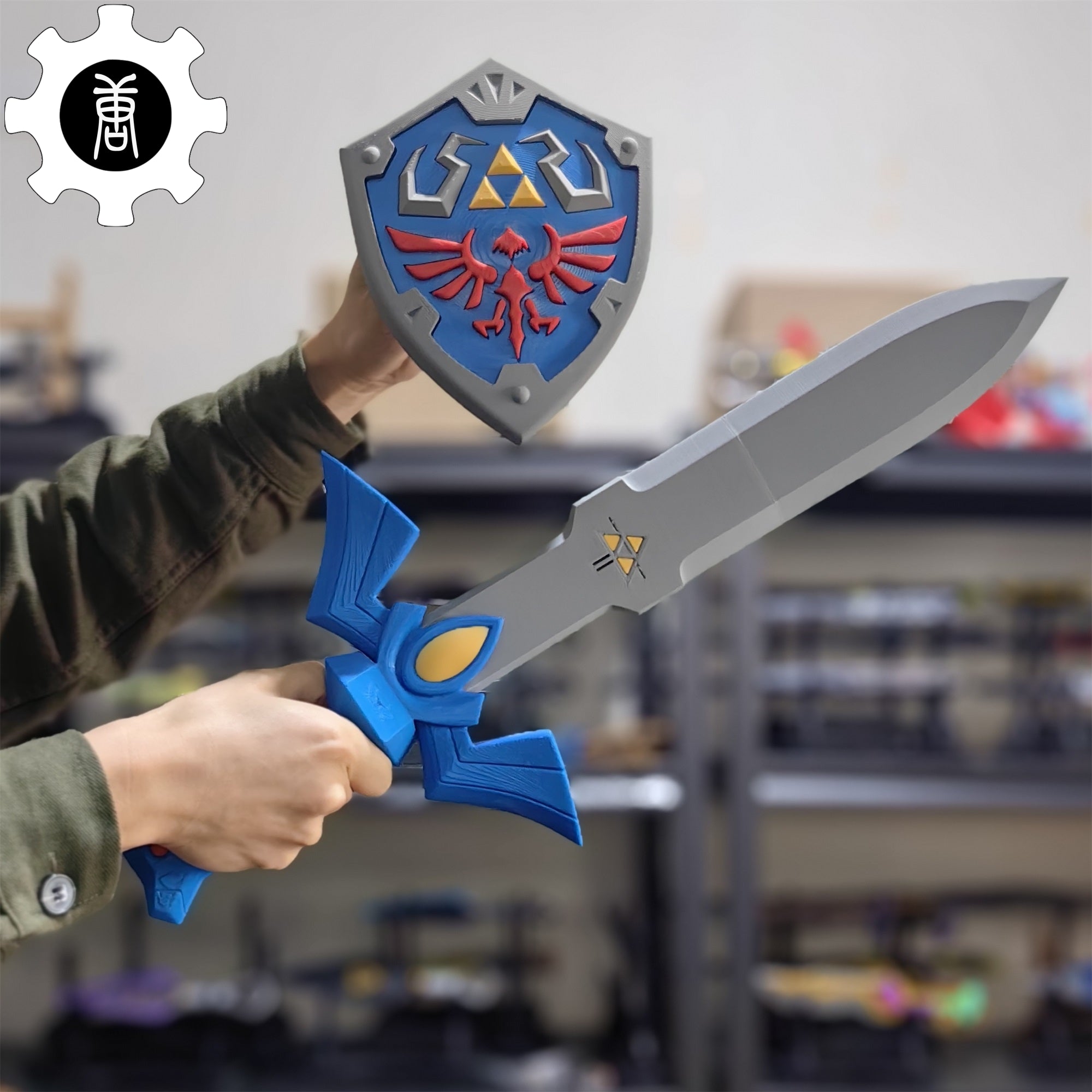 3D-Printed Link Master Sword Hylian Shield Replica - Tophatter Daily Deals