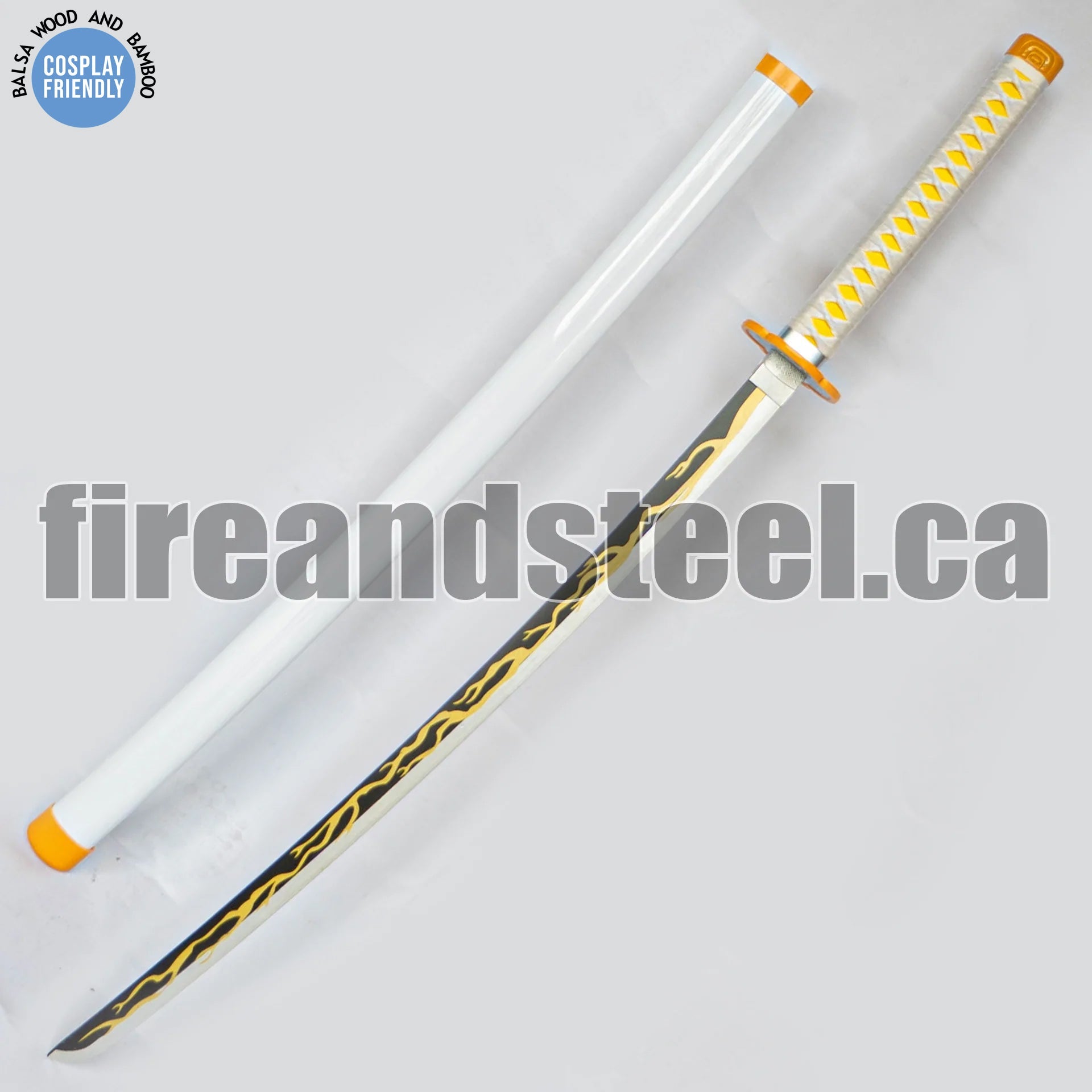 Zenitsu Agatsuma's Yellow Nichirin Katana (Wood) Anime Sword - Tophatter Daily Deals