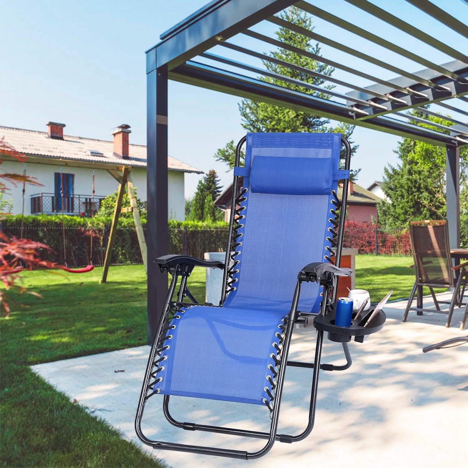 Zero Gravity Chair Cup Holder Clip On Side Tray Garden & Patio - Tophatter Daily Deals
