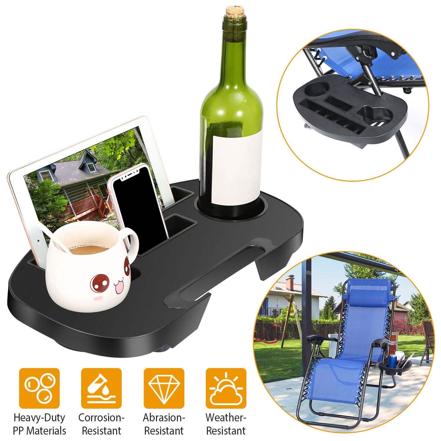 Zero Gravity Chair Cup Holder Clip On Side Tray Garden & Patio - Tophatter Daily Deals