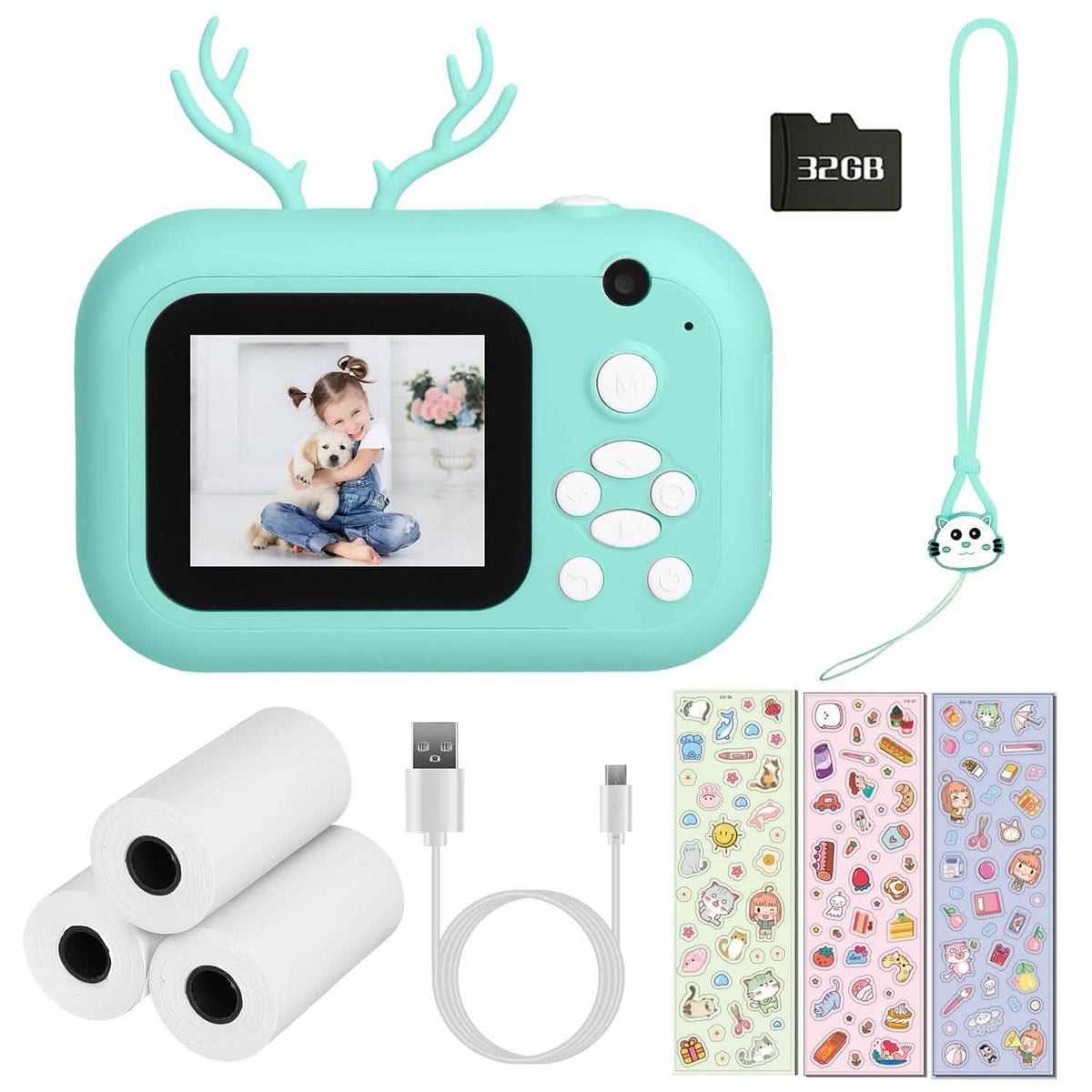 Zero Ink Selfie Camera 1080P HD Video Recorder with Dual Lens 3 Roll Print Papers Cameras & Drones - Tophatter Daily Deals