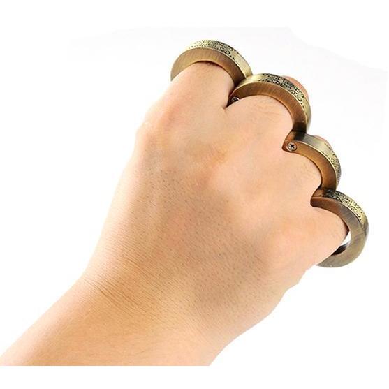 Zinc Alloy Folding Brass Knuckles Self Defense Tools For Women Brass Knuckles - Tophatter Daily Deals