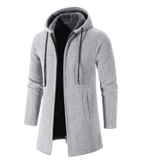 Warm Zipper Medium Long Cardigan Sweaters Men's Clothing - Tophatter Daily Deals