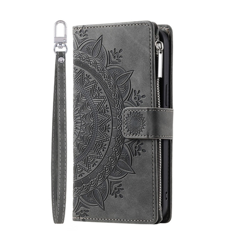 Luxury Zipper Wallet Case For IPhone Leather Card Slot Phone Bag Black iPhone Cases - Tophatter Daily Deals