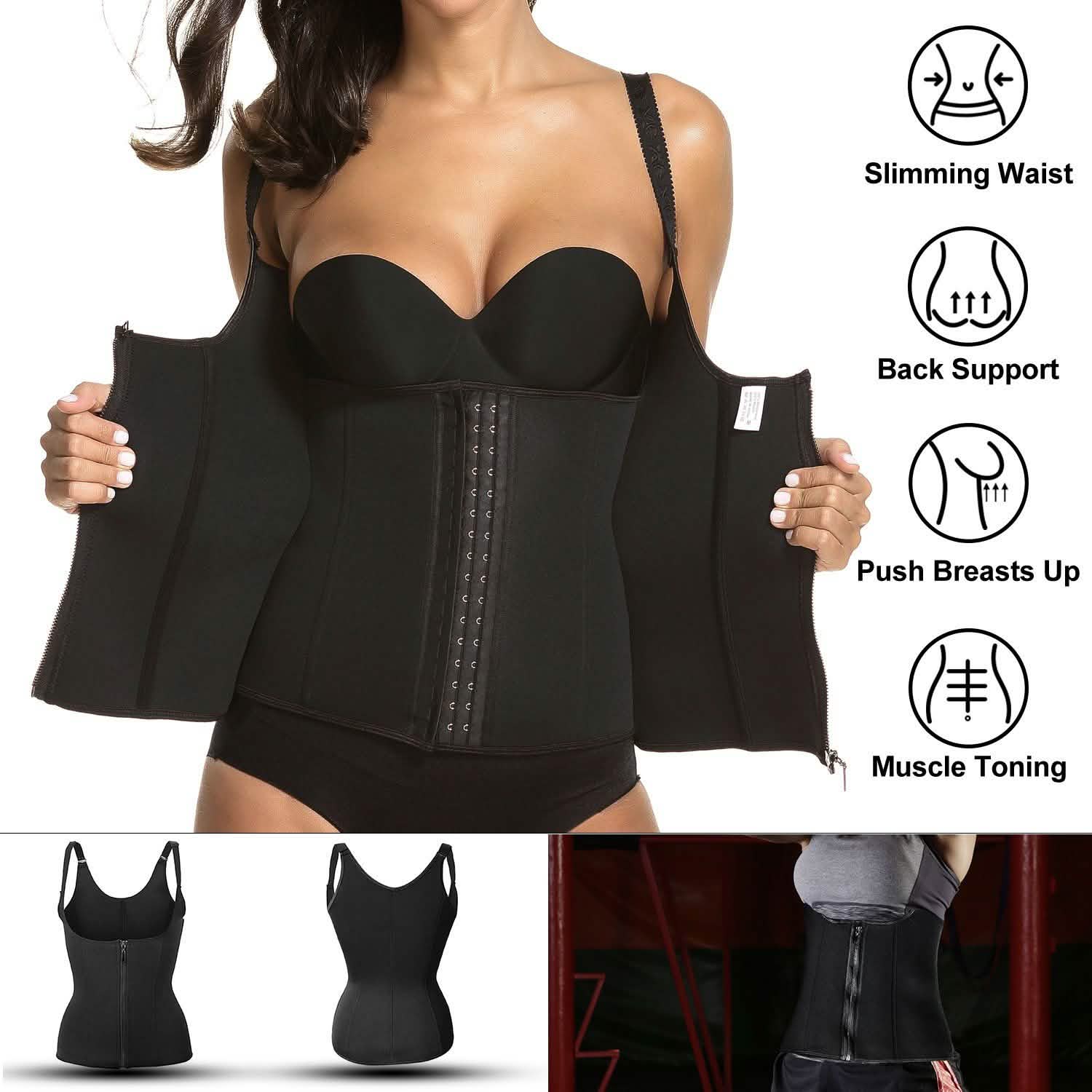 Zippered Waist Trainer Corset Women's Lingerie - Tophatter Daily Deals