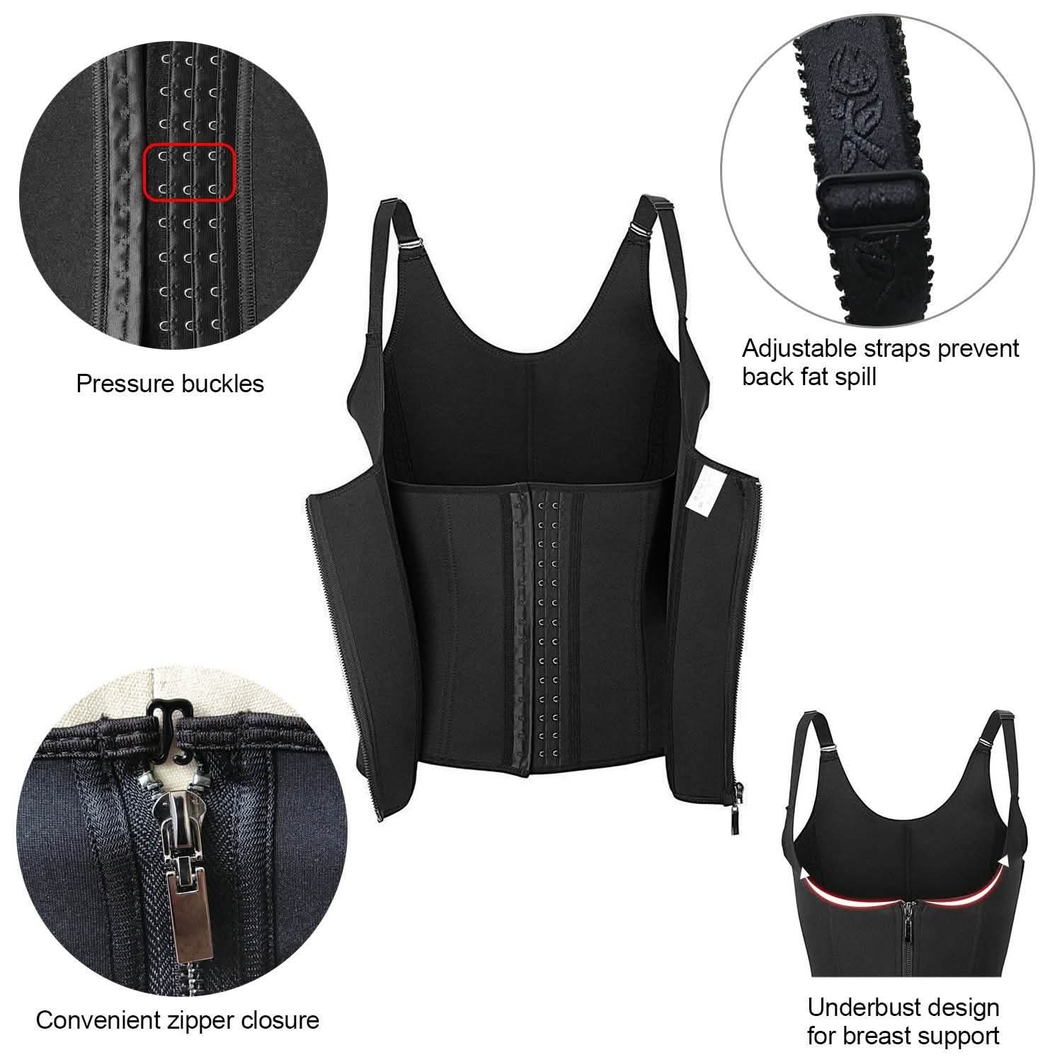 Zippered Waist Trainer Corset Women's Lingerie - Tophatter Daily Deals