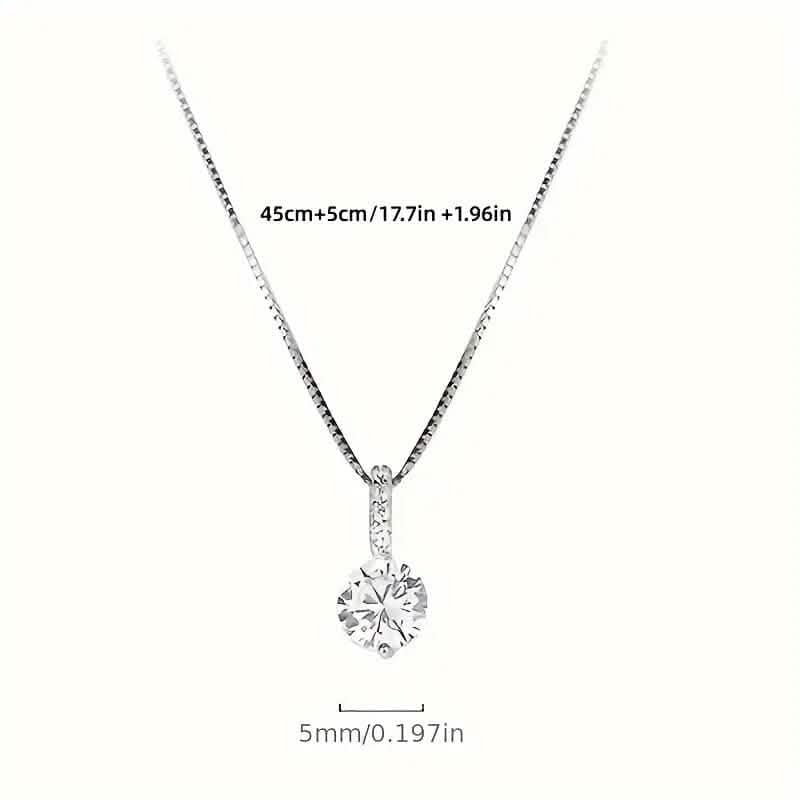 Zirconia Water Drop Pendant Clavicle Chain Necklace Necklaces - Tophatter Daily Deals