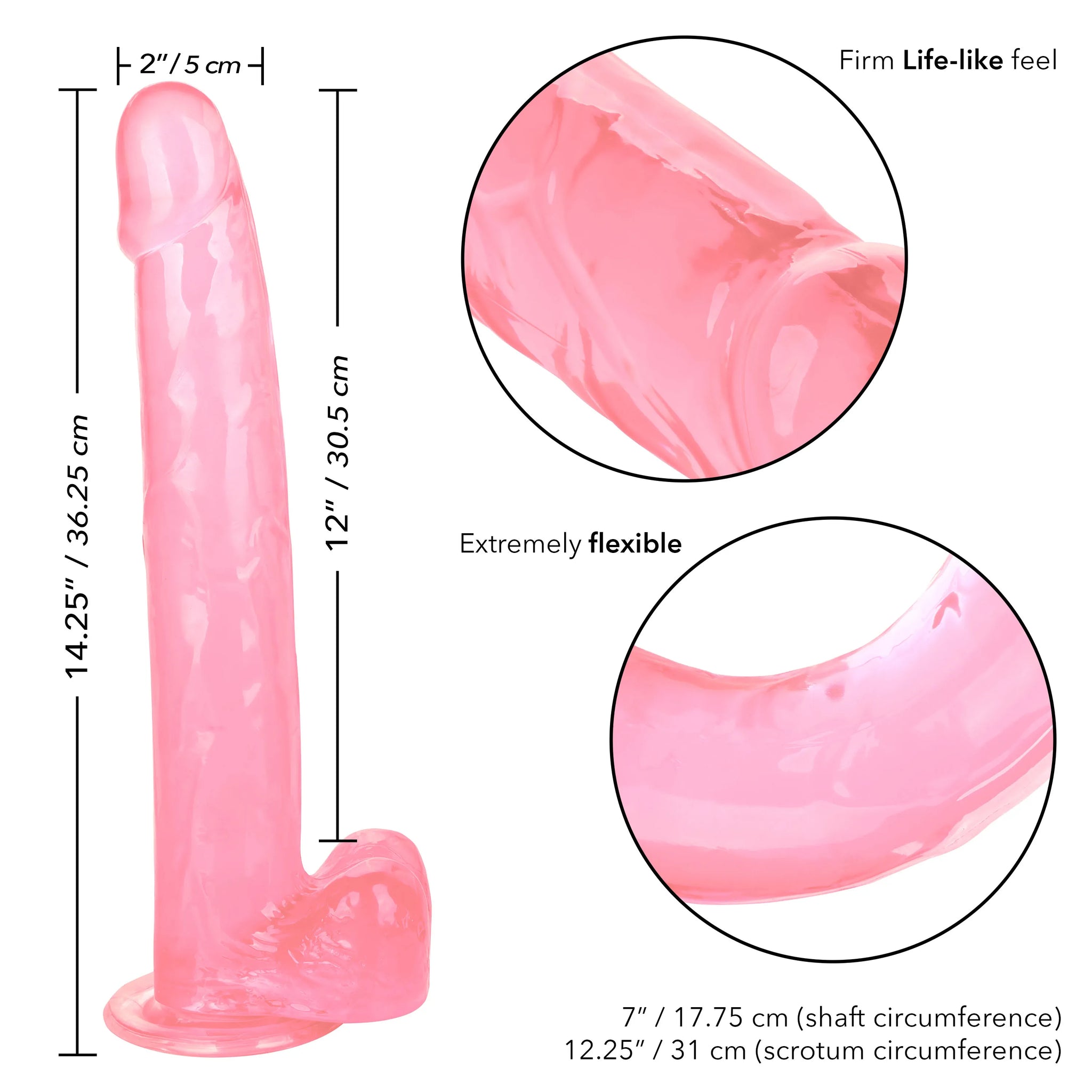 Size Queen 12 Inch Realistic Dildo – Firm 30.5 Cm Dildo > Dildos > Large Dildos - Tophatter Daily Deals
