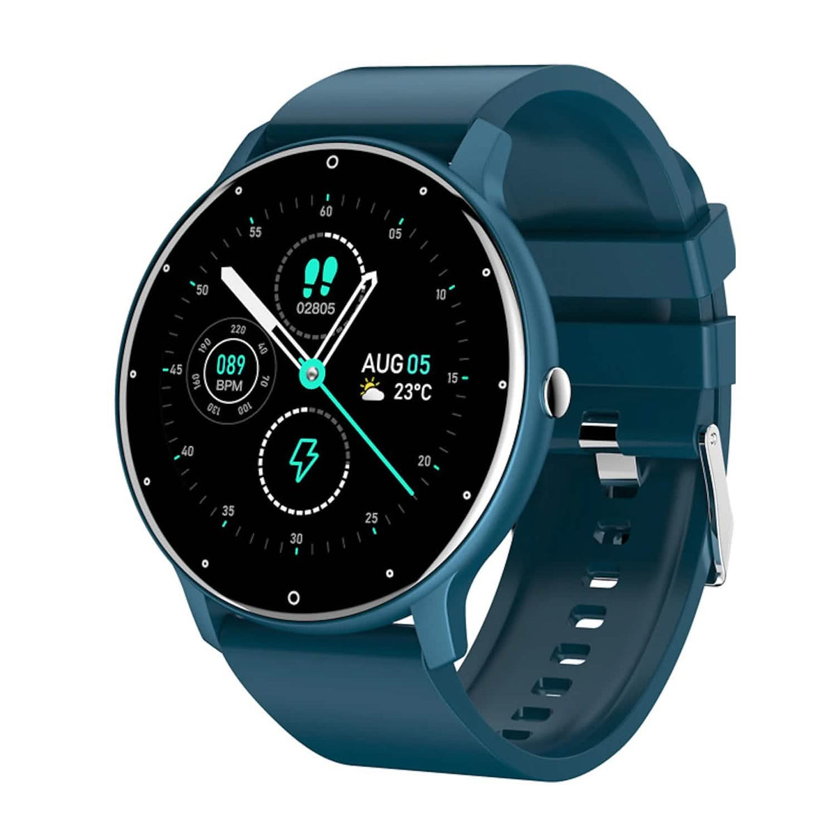 Zl02 Smart Watch 1.28 Inch Smartwatch Fitness Running Watch Blue Smart Watches - Tophatter Daily Deals
