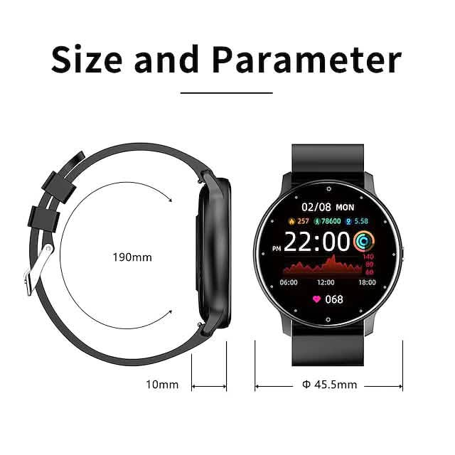 Zl02 Smart Watch 1.28 Inch Smartwatch Fitness Running Watch Smart Watches - Tophatter Daily Deals
