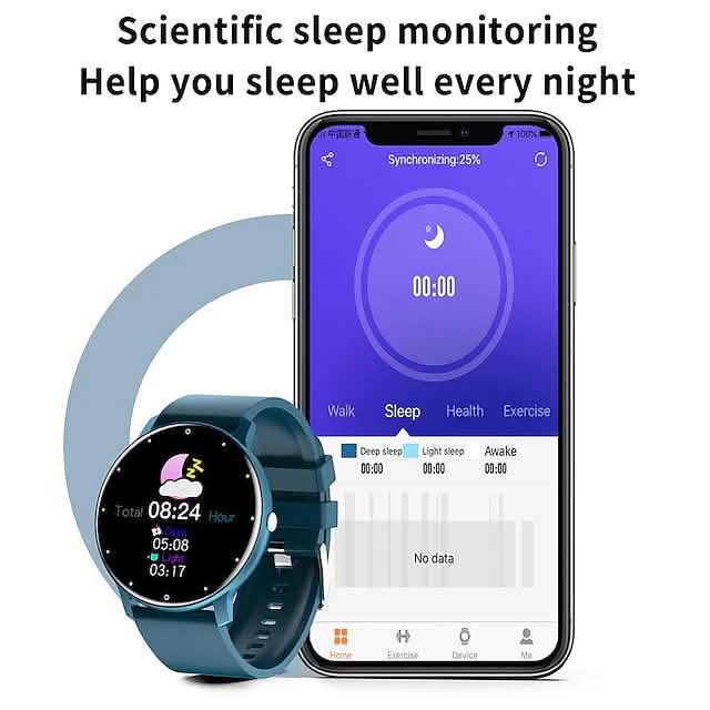 Zl02 Smart Watch 1.28 Inch Smartwatch Fitness Running Watch Smart Watches - Tophatter Daily Deals