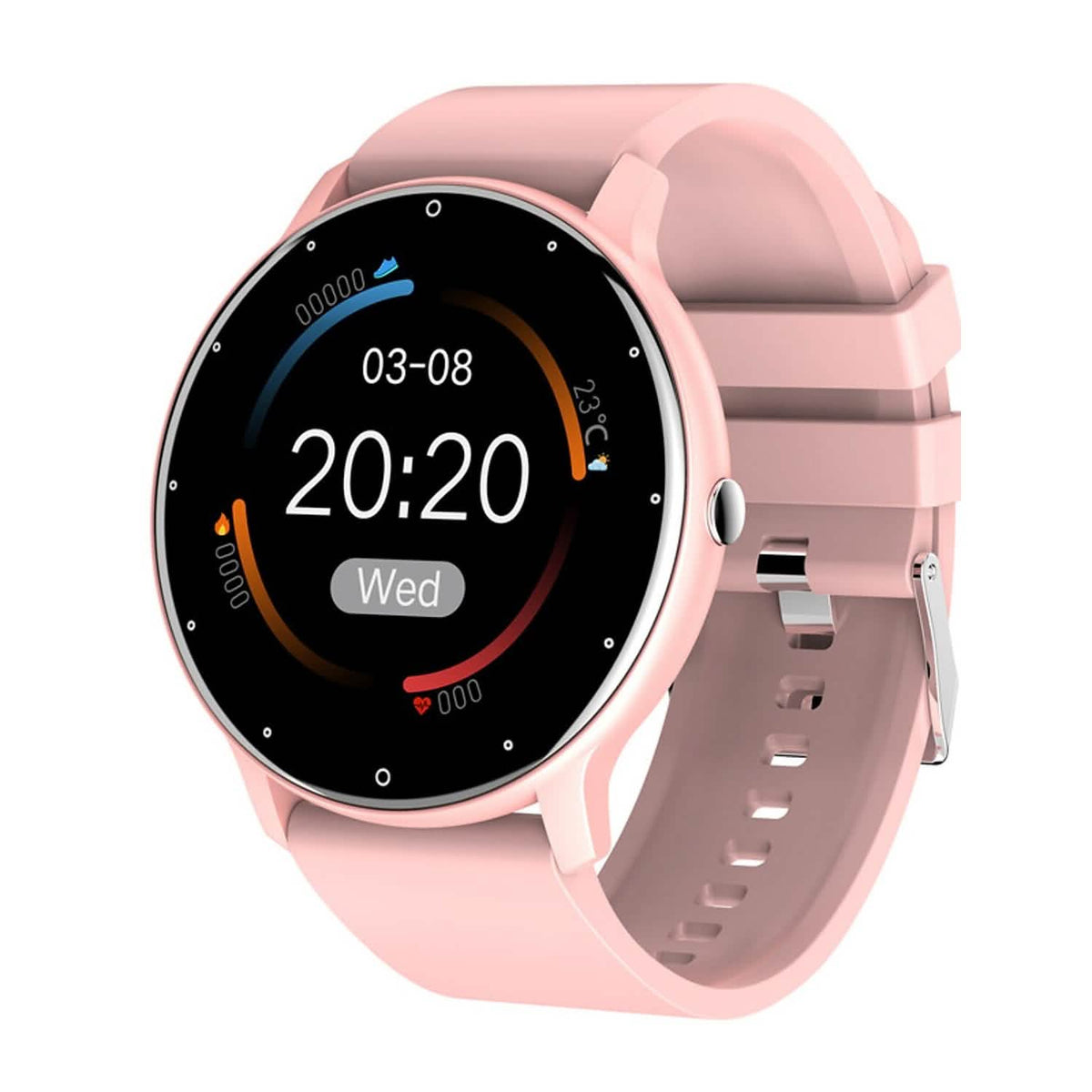 Zl02 Smart Watch 1.28 Inch Smartwatch Fitness Running Watch Pink Smart Watches - Tophatter Daily Deals