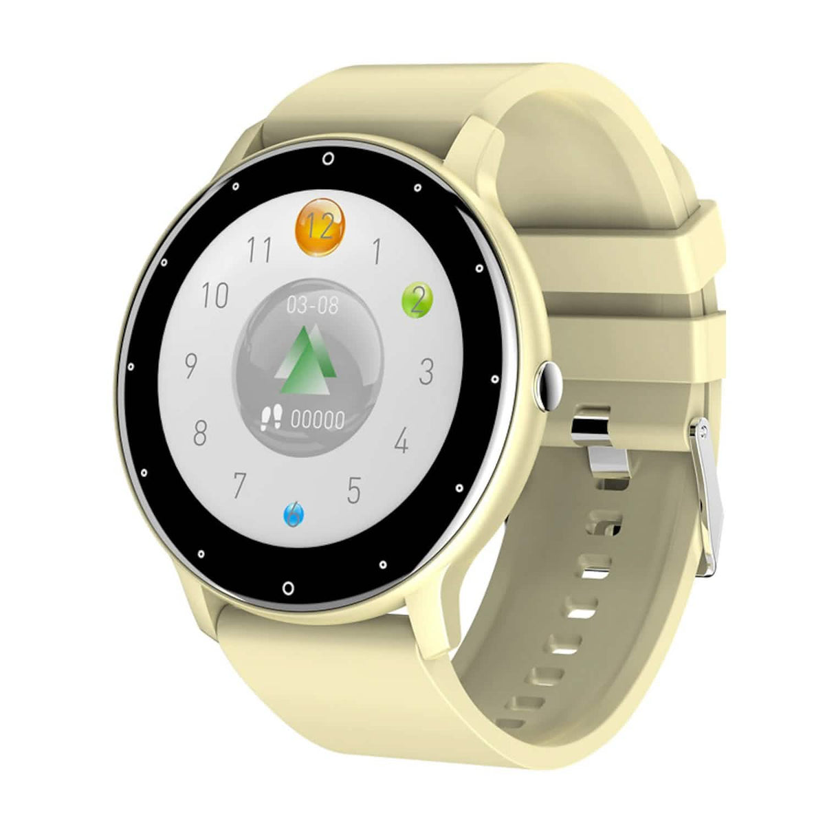 Zl02 Smart Watch 1.28 Inch Smartwatch Fitness Running Watch Yellow Smart Watches - Tophatter Daily Deals
