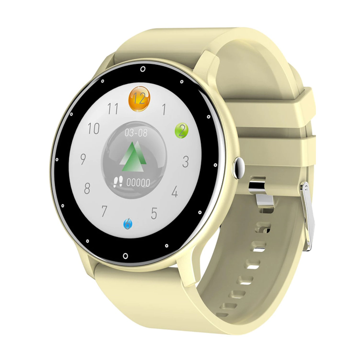Zl02 Smart Watch 1.28 Inch Smartwatch Fitness Running Watch Yellow Unbranded Fitness Smart Watch - Tophatter Daily Deals
