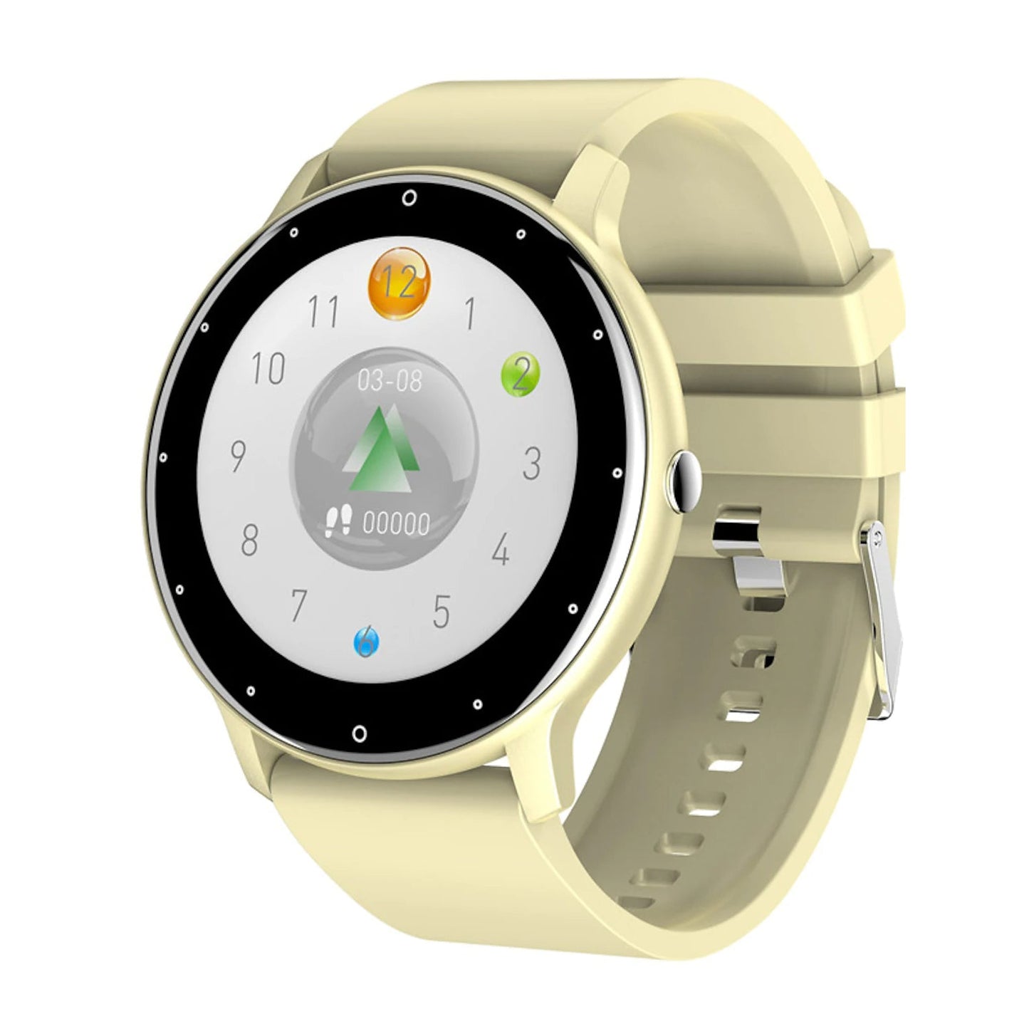 Zl02 Smart Watch 1.28 Inch Smartwatch Fitness Running Watch Yellow Unbranded Fitness Smart Watch - Tophatter Daily Deals