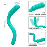 Pretty Little Wands Bubbly Slim Flexible Silicone Massager with 10 Speeds Waterproof Vibrator in Teal > Vibrators > Standard Vibrators - Tophatter Daily Deals