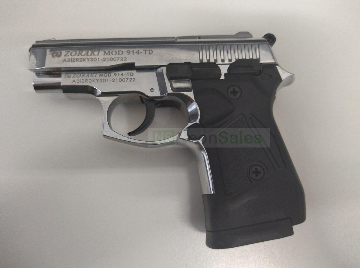 ZORAKI MOD 914-T BLANK GUN SYNTHETIC G/S- S/CHROME - Tophatter's Army Deals BLANK GUNS - Tophatter Daily Deals