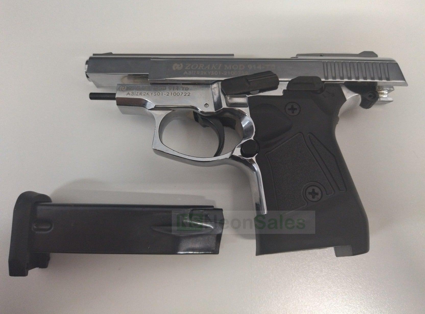 ZORAKI MOD 914-T BLANK GUN SYNTHETIC G/S- S/CHROME - Tophatter's Army Deals BLANK GUNS - Tophatter Daily Deals