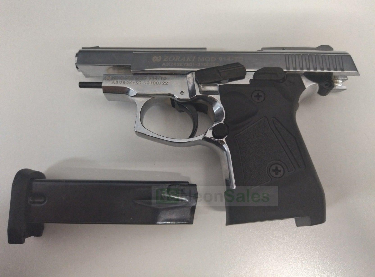 ZORAKI MOD 914-T BLANK GUN SYNTHETIC G/S- S/CHROME - Tophatter's Army Deals BLANK GUNS - Tophatter Daily Deals