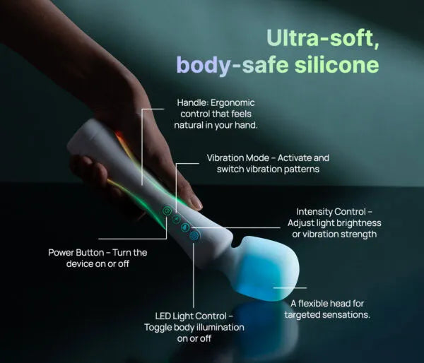Paradise Illumination The Wand – RGB Illuminated Wand Vibrator > Sex Toys > Massage Wands - Tophatter Daily Deals