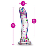 Hanky Panky Confetti Filled Clear 7.5" Dildo Glow in the Dark > Dildos > Realistic Dildos - Tophatter Daily Deals