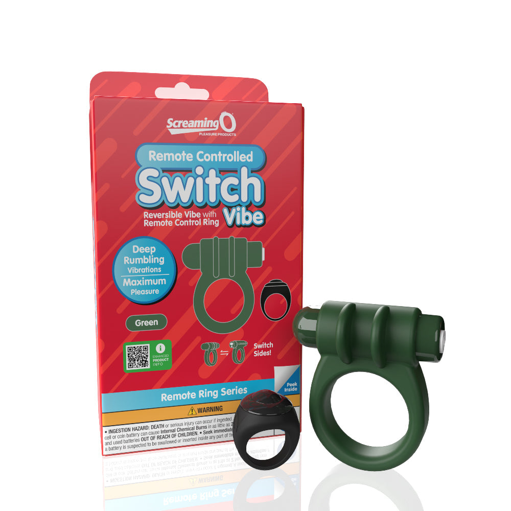 Remote Control Switch Vibe (Green) – Rechargeable Waterproof Double-Sided Vibrating Cock Ring > Cock Ring > Vibrating - Tophatter Daily Deals