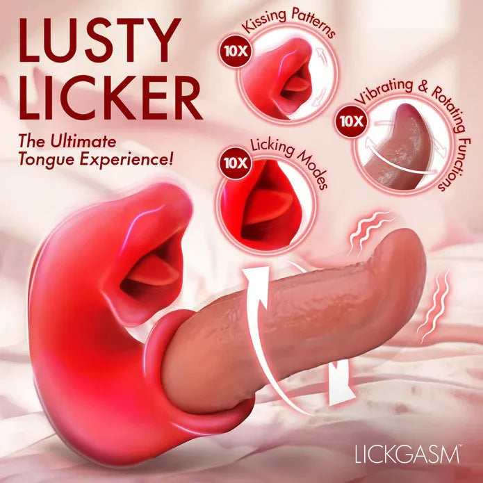 Lusty Licker Kissing and Licking Tongue Vibrator (Red) – Clitoral Vibrator > Vibrators > Unconventional - Tophatter Daily Deals