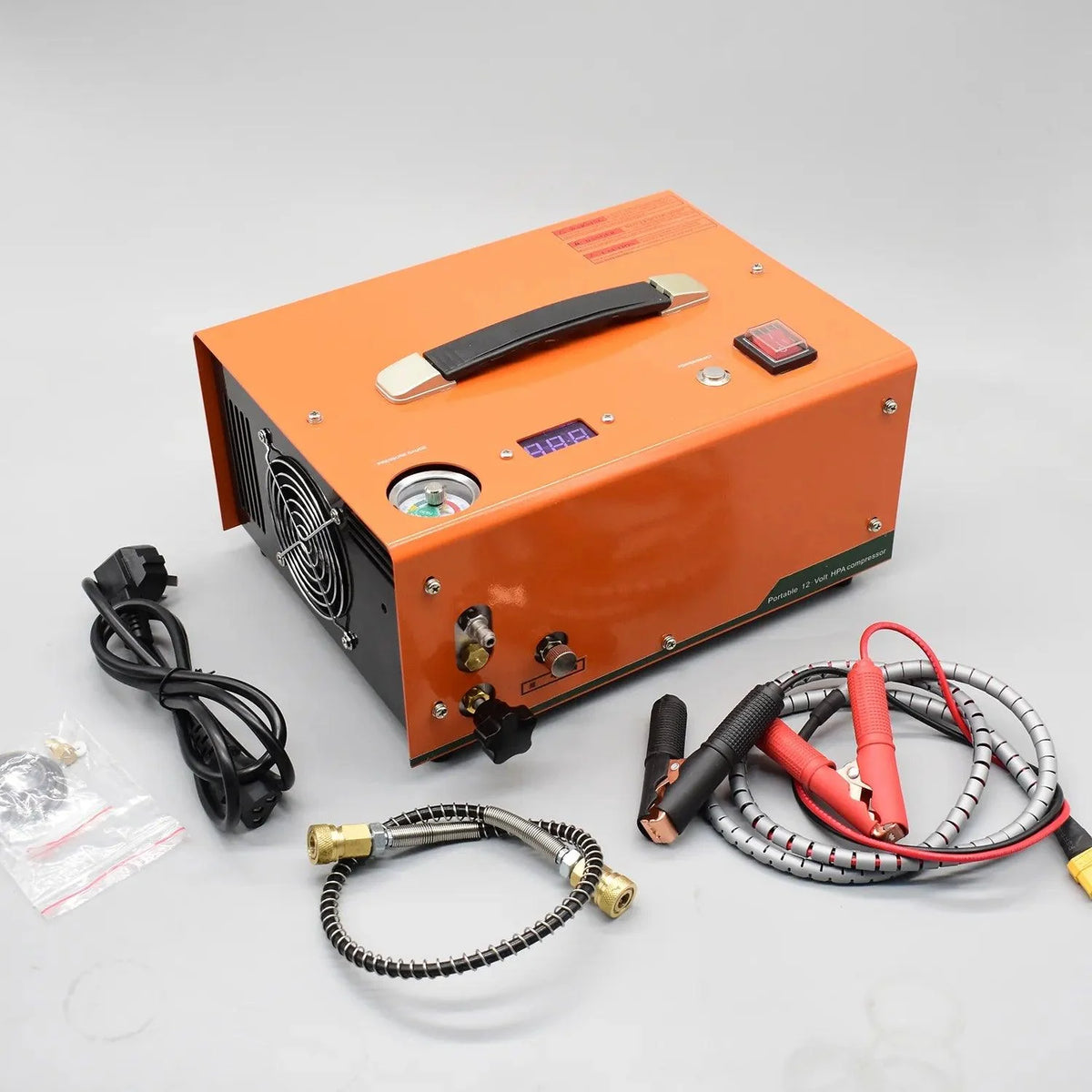 ZY® 12V / 240V COMPRESSOR (300 BAR) - AUTO SHUTOFF - Tophatter's Army Deals ACCESSORIES - Tophatter Daily Deals