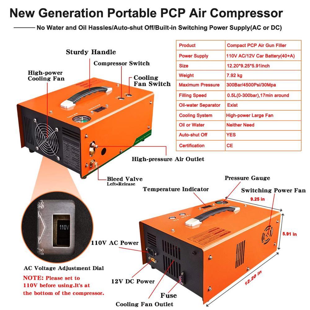 ZY® 12V / 240V COMPRESSOR (300 BAR) - AUTO SHUTOFF - Tophatter's Army Deals ACCESSORIES - Tophatter Daily Deals