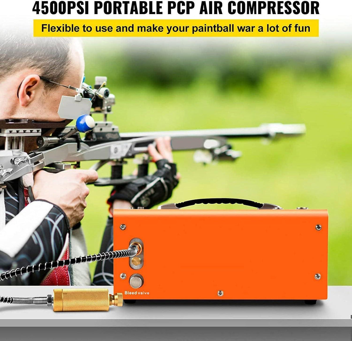 ZY® 12V / 240V COMPRESSOR (300 BAR) - AUTO SHUTOFF - Tophatter's Army Deals ACCESSORIES - Tophatter Daily Deals