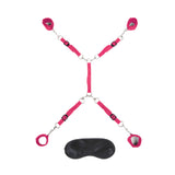 7-Piece Hot Pink Bed Spreader Bondage Set With Adjustable Cuffs > Bondage Gear > Restraints - Tophatter Daily Deals