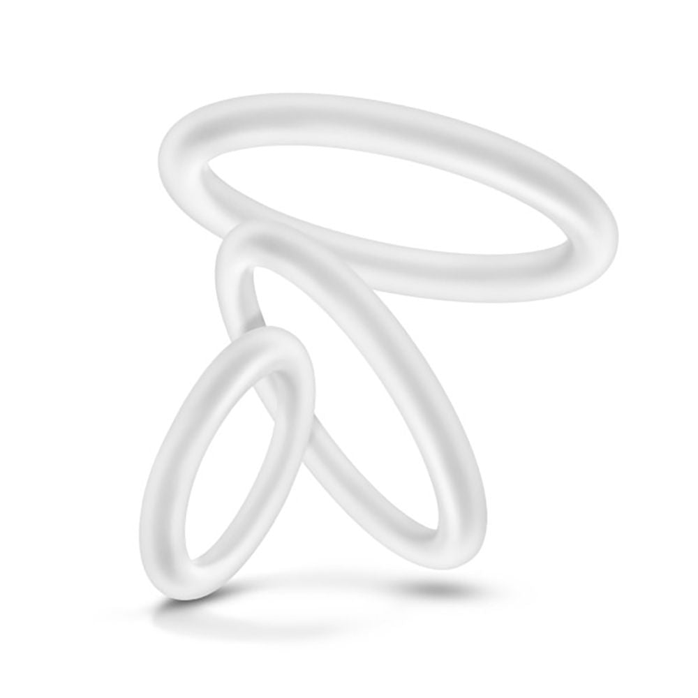 Performance Vs4 Pure Premium (White) – Silicone Cockring Set > Cock Ring > Sets - Tophatter Daily Deals