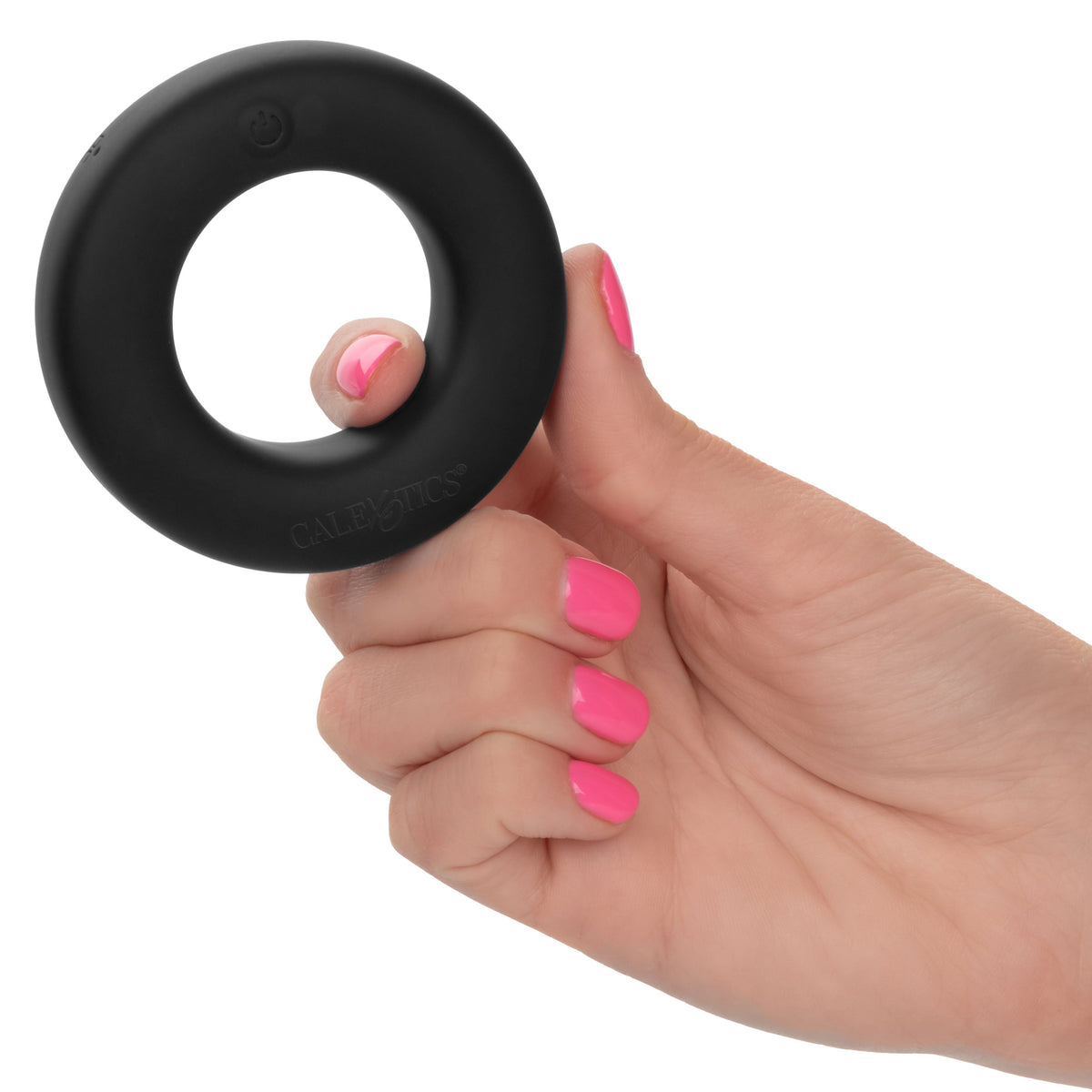 Link Up Optimum Black Dual-Density Silicone Vibrating Enhancer and Ultra-Soft Textured Support Ring > Cock Ring > Vibrating - Tophatter Daily Deals