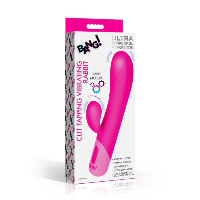 Clit Tapping Vibrating Rabbit (Pink) – Flexible Silicone Rabbit Vibrator > Vibrators > Ladies > Rabbit - Tophatter Daily Deals