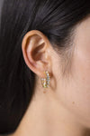 Inlaid Zircon C-Hoop Earrings Earrings - Tophatter Daily Deals